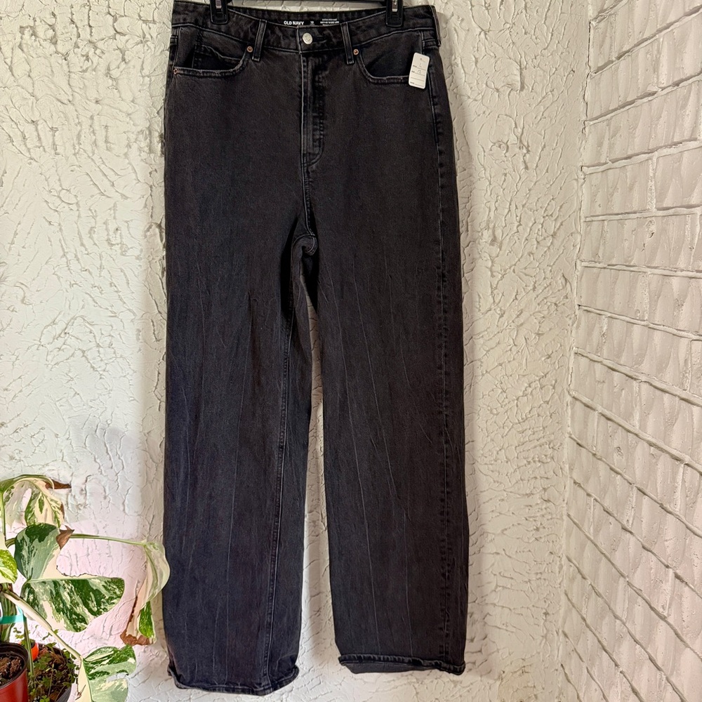 Old Navy Women's Straight Leg Black Jeans Tall - Picture 1 of 5